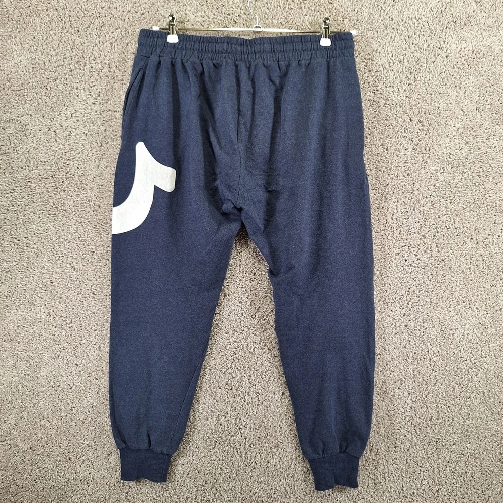 True Religion Sweatpants Mens Large Navy Blue Loungewear Joggers Big Logo Street